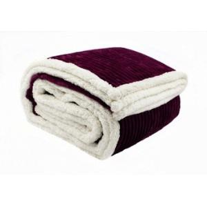 China 100 Polyester Velvet Sherpa Blanket / Velvet Plush Throw Blanket Shrink Resistant supplier