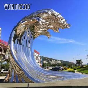 China WONDERS Casting Stainless Steel Sculpture Metal Wave Sculpture 250cm supplier