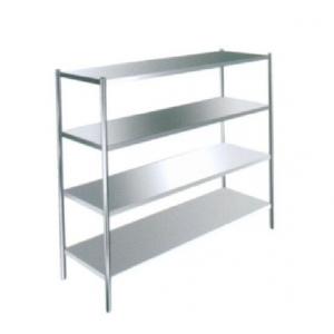 China 4 Tiers Stainless Steel Wire Shelving Anti - Rust Commercial Storage Shelves supplier