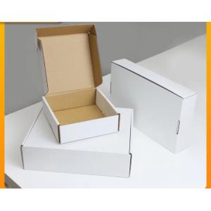 15x15x5cm Biodegradable Corrugated Paper Box Plain White Folding Paper Box