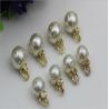 China High-grade handmade jewelry accessories zinc alloy gold metal rhinestone pearl pendant button wholesale