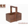 Wooden Beer Caddy Carrier with Bottle Opener and Removable Inserts