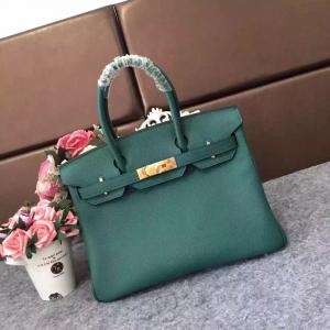 China full hand made calfskin bags 30cm 35cm dark green designer handbags women luxury handbags famous brand handbags supplier