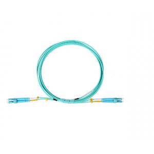 China 5M 2.0mm Duplex LC Aqua Cable Multi Mode 50/125 Optical Fiber Patch Cord supplier
