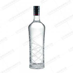 China Screw Cap Closure Long Neck Thin Slim Style Bordeaux Mineral Water Glass Bottle 50 CL 500ml for Ice Wine supplier