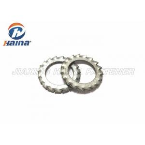 Bright Plated External Tooth Lock Washer , Stainless Steel Lock Washers For Machines