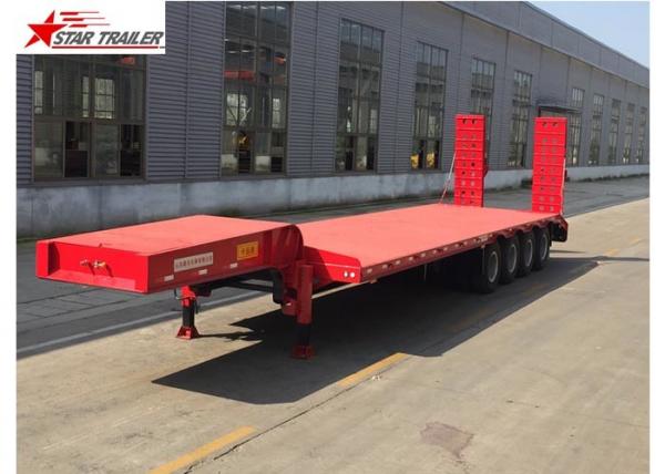 Customized Color Extendable Flatbed Trailer With Manual Or Hydraulic Ladder