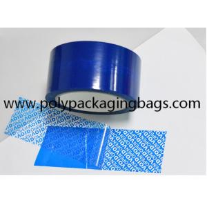 China Blue PET Tamper Evident Security Tape For Carton Sealing supplier