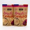 Recyclable And Biodegradable Kraft Paper Bags For Food Packaging With Transparent Windows And Customizable Printing Patterns.
