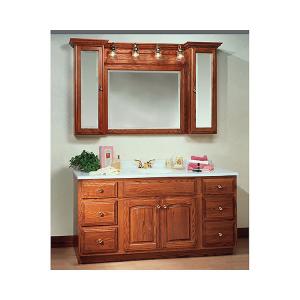 Design Solid Wooden Bathroom Storage Floor Vanity Cabinet