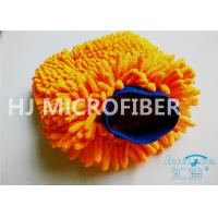 China 1500gsm Microfiber Chenille Wash Mitt Car Cleaning Mitt With Elastic Cuff on sale