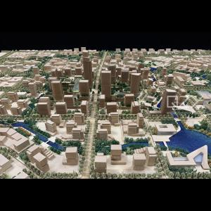 Aecom 1:1000 Wooden Miniature Building Models Shanghai Jiading City Planning Model