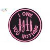 China Twill Back Iron On Design Bags Small Embroidered Patches Badge In Round wholesale