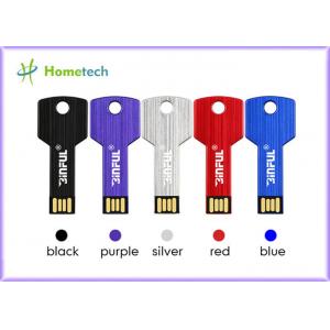 Aluminium alloy Key Usb Memory Stick , Silver Waterproof Memory Key pendrive