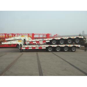 China 80ton low-bed trailer price China semi trailer factory low loader semi trailer truck supplier
