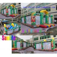 Children Jungle Inflatable Bouncy Castle With slide / Jumping Castle For Rent