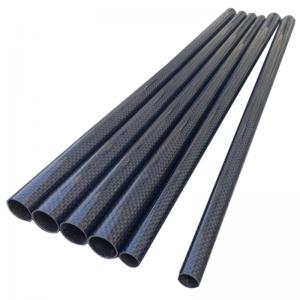 China Roll Wrapped 25MM Carbon Fiber Tube Matte Finish Corrosion Resistance supplier