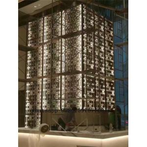restaurant wall divider 3D decorative panel stainless steel screen