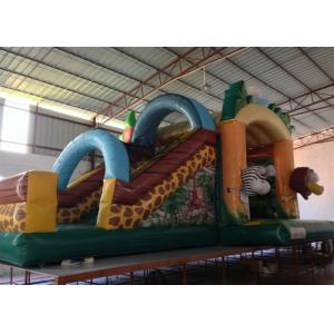 Hot sale inflatable safari park bouncer house Classic inflatable forest animals combo jumping house for children on sale