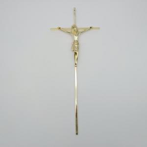 ZD012 Large Antique Gold Crucifix High Reinforced With Christian Pattern