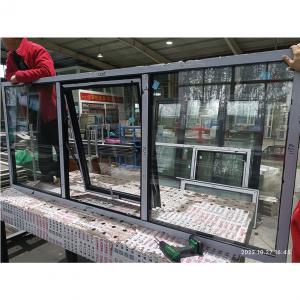 China Fixed Fiberglass Aluminum Awning Window Top Hung Black Frame supplier