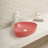 China Grey Color Acid Resistance Counter Top Wash Basin Smooth Ceramic Bathroom Sink wholesale