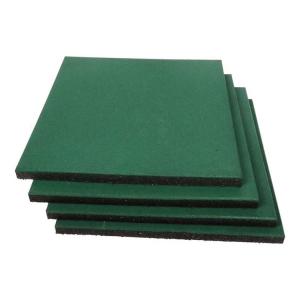 Interlocking Tiles 20X20X1 Heavy Duty Rubber Tile Green Non-Slip Outdoor Rubber Flooring Mat For Playground Park