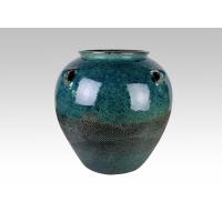 China High Fired Ceramic Pots For Outside 19 Inch Jar With Handles N30 on sale