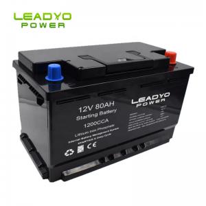 China 12V 80Ah 1200CCA Lithium Starting Battery For Automobile Car Marine supplier