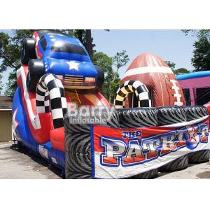 Giant Colorful Children 18ft Patriot Monster Truck Inflatable Slide With CE Certificate