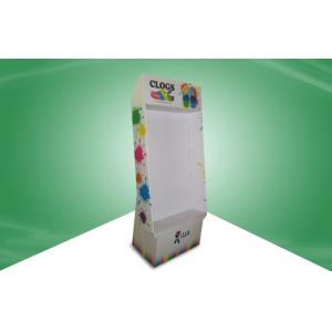 China Customized POS Cardboard Displays , Hook Floor Display Stand for Kids Shoes supplier