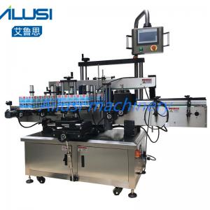 Rotary Adhesive Double Sides Labeling Machine For Lotion Flat Glass Bottle