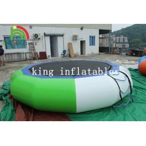 Custom PVC Floating Inflatable Water Toy / Metal Frame Elastic Water Trampoline