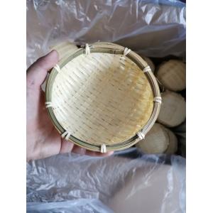 China OPP Wrapped Bamboo Fruit Basket Gift Crafts Natural Bamboo Basket 17cm 19cm 23cm supplier