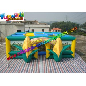 Green  Inflatable Sports Games  ,Yellow 0.55mm PVC Tarpaulin Inflatable Corn Maze