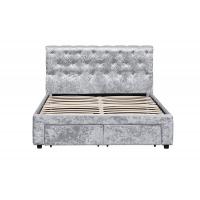 China Torver Charcoal Plush Velvet Bed Frame BSCI CE EN-1725 Certification on sale