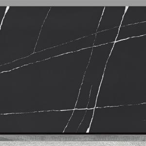 3200x1600mm Calacatta Black Quartz Stone White Artificial Quartz Stone Slabs For Kitche