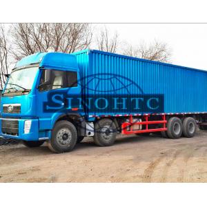 China 8 X 4 Heavy Duty Cargo Box Truck , 30 - 40 Ton Closed Van Truck 340hp / 380hp Power supplier