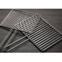 China ISO9002 BBQ Grill Wire Mesh Non Stick Fish Grill Basket Anti Bending on sale