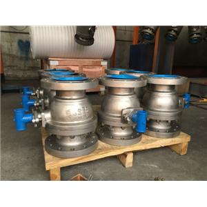 China Stainless Steel Flange RF Trunnion mounted Ball Valve 6 300LB supplier