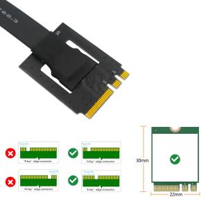 China M.2 NGFF Computer Adapter Key A-E To PCIe Adapter 16X  Cable 25cm Black wholesale