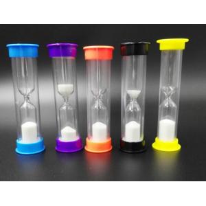 China Cheap Mini Style Plastic Tube Timer Sandglass 1Minute/3Minutes/5Minutes, For Kids Tooth Brushing Timer supplier