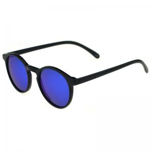 Round Shape Lifestyle Sunglasses Customized Logo Mirror Coating Hd Vision Lenses