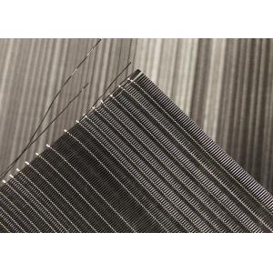 ISO 2.5m Painted Black Wire Mesh Screen Laminated Glass For Wall Coverings
