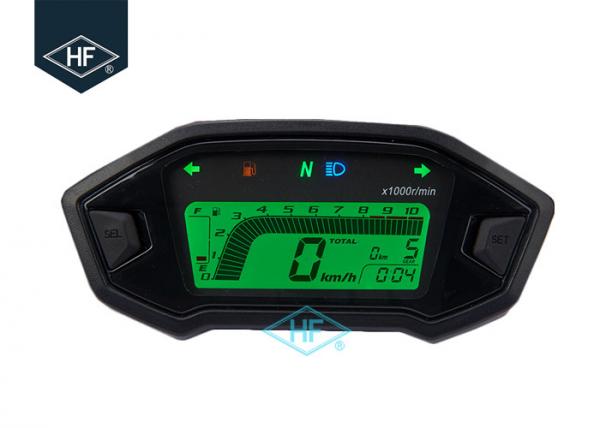 Digital LCD Other Motorcycle Parts Backlight 13000RPM Speedometer With Speed