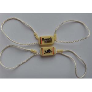 Custom Garment Plastic Lock Brand Seal Hang Tags Strings Colored Emboss Logo