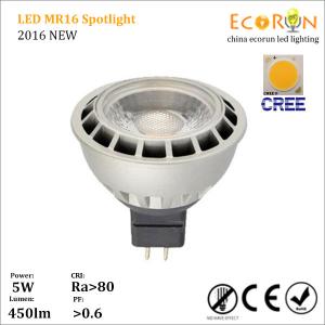 China cree cob 5w 7w mr16 spotlights 450lm with 2 pin halogen 35w bulbs replacement supplier
