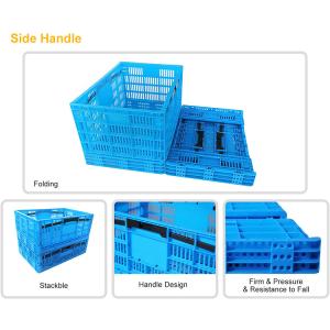 China Collapsible Storage Bin Containe，52 Liter Transferheavy Duty Plastic Storage Box,Blue Milk Crates Heavy Duty Transit Storage Of Various Items wholesale