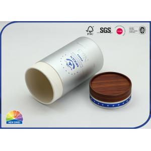White Cardboard Food Grade Tea Salt Packaging Paper Tube Box