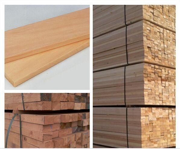 White Rough Wood Sawn Timber , Anti Corrosive Sauna Bench Wood Eco Friendly